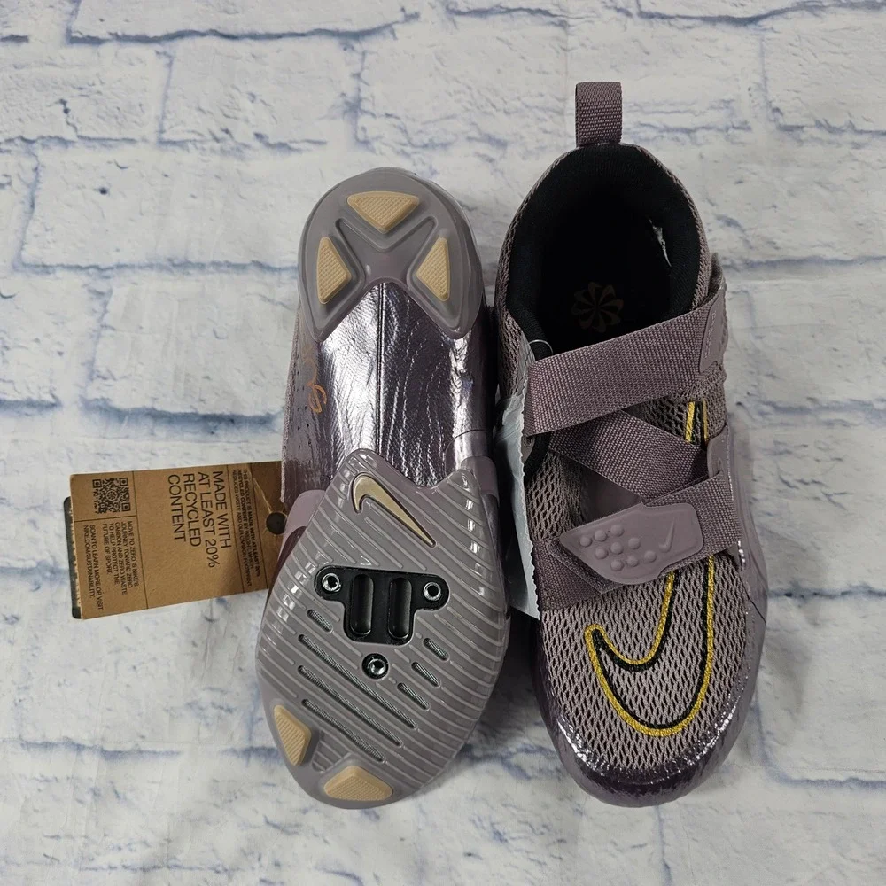Nike SuperRep Cycle Shoes Women 7.5 Purple Metallic Indoor Cycling DQ4680-500